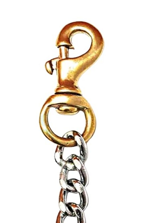 RoverPets Dog Chain Leash with Diamond Cut Design - Strong No. 8 Chain with Brass Hook for Large Breeds - Durable, Heavy-Duty Lead for Outdoor Walks & Training (Silver) - Image 4